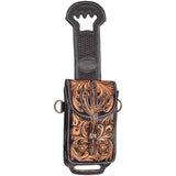 Silver Royal - Leather Rear Cinch/Horn Bag - Tooled