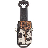 Silver Royal - Leather Rear Cinch/Horn Bag - Hair On