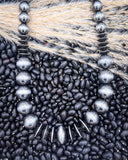Sophie Navajo Pearl Fashion Necklace - Silver