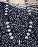 Sophie Navajo Pearl Fashion Necklace - Silver