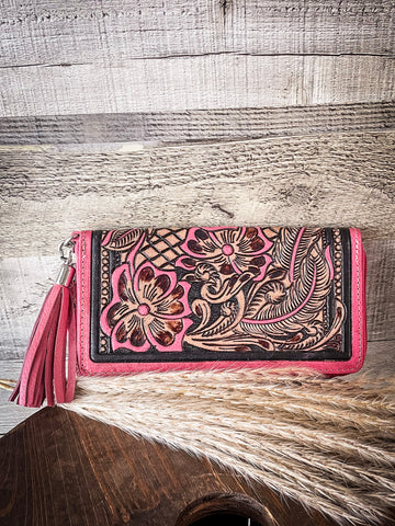 Myra Bag - Magna Falls Hand-tooled Zipper Wallet