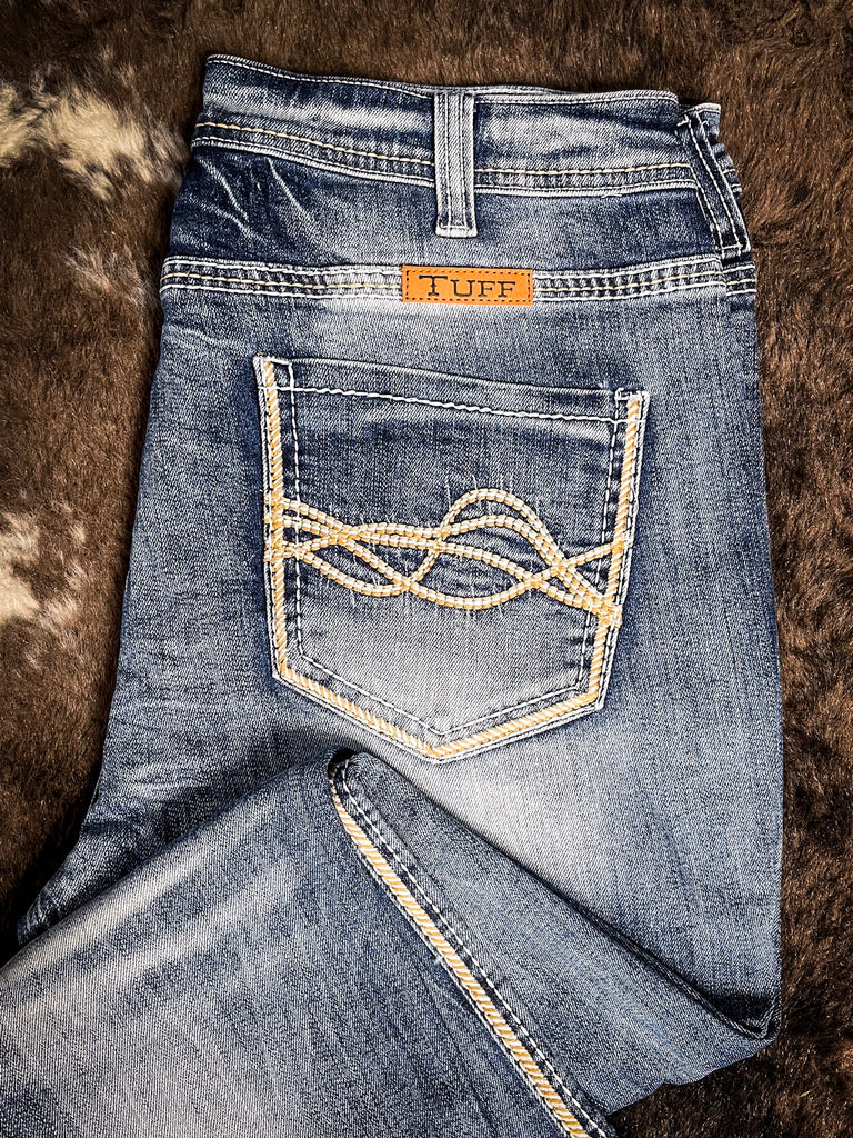 【HI FI FNK】Cone Twister Washed Denim Twisted Mustang - Cowgirl Tuff Co. & B. Tuff Jeans