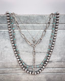 The Dustwalker Layers Fashion Necklace Set - Silver