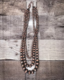 Del Rio Layered Fashion Necklace - Copper