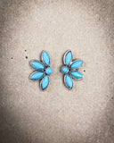 Brooks Stud Earrings - Western Jewelry - Faux Turquoise - Bronco Western Supply Co.
