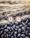 Flourish Flower - Stud Earrings - Natural - Western Earring - Jewelry - Bronco Western Supply Co.