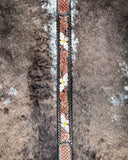 Myra Bag - Checkered Brown Hand-Tooled Leather Belt