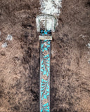 Myra Bag - Turquoise Hand Tooled Leather Belt