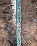 Myra Bag - Turquoise Hand Tooled Leather Belt