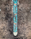 Myra Bag - Turquoise Hand Tooled Leather Belt