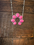 Pink Squash Blossom Chain Fashion Necklace
