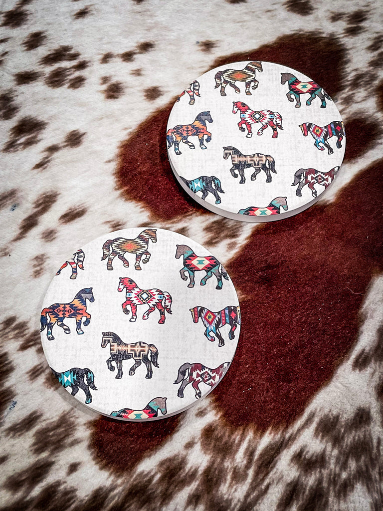 Car Coasters, Cowgirl Mama Gift, Western Coaster, Cup Holder