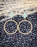 Ocean Bloom Fashion Hoops displayed on beans and wheat.