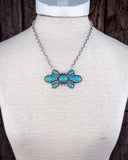 The Bullseye Fashion Necklace displayed on mannequin.