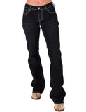 Cowgirl Tuff - Dark Charcoal DFMI Bootcut Jeans – Natural Waist Tuff Flex Denim
