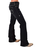 Cowgirl Tuff - Dark Charcoal DFMI Bootcut Jeans – Natural Waist Tuff Flex Denim