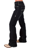 Cowgirl Tuff - Dark Charcoal DFMI Bootcut Jeans – Natural Waist Tuff Flex Denim
