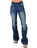 Cowgirl Tuff - Pull-On Buck’n Bronc Trouser Jeans – Natural Waist Medium Wash