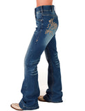 Cowgirl Tuff - Pull-On Buck’n Bronc Trouser Jeans – Natural Waist Medium Wash