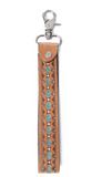 Canyon Spire Key Fob in Brown in a white back drop.