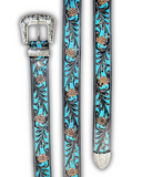 Myra Bag - Turquoise Hand Tooled Leather Belt