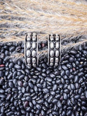 Abilene Metal Bubble Fashion Stud Hoop Earrings - Jewelry - Blue Tortoise - Bronco Western Supply Co.