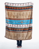 Cactus Stripe Travel Blanket - Home Decor - Carstens - Bronco Western Supply Co.