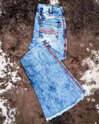 Cowgirl Tuff Blazn' Red Trouser Jeans - Apparel - Cowgirl Tuff Company - Bronco Western Supply Co.