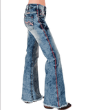 Cowgirl Tuff Blazn' Red Trouser Jeans - Apparel - Cowgirl Tuff Company - Bronco Western Supply Co.