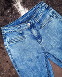 Cowgirl Tuff - Boot Stitch Blues High - Rise Trouser Jeans – Light Wash - Apparel - Cowgirl Tuff Company - Bronco Western Supply Co.