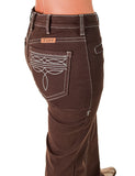 Cowgirl Tuff - Brown Boot Stitch High - Rise Trouser Jeans - Apparel - Cowgirl Tuff Company - Bronco Western Supply Co.