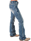 Cowgirl Tuff - Tuff Competitor Mid - Rise Bootcut Jeans – Medium Wash with Triple Stitch Detail - Apparel - Cowgirl Tuff Company - Bronco Western Supply Co.
