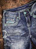 Cowgirl Tuff Turquoise Hurricane Bootcut Jeans - Apparel - Cowgirl Tuff Company - Bronco Western Supply Co.