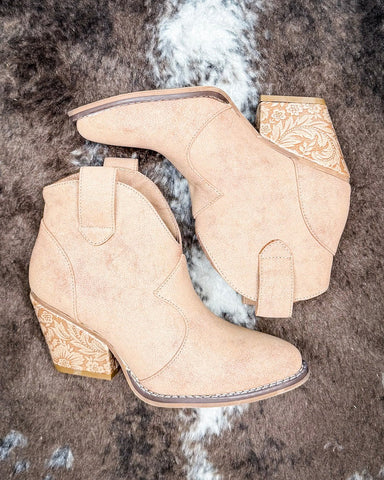 Dangerous Ankle Bootie in Light Tan By Very G - Women's Shoes - Very G - Bronco Western Supply Co.