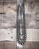Del Rio Layered Fashion Necklace - Silver - Jewelry - Blue Tortoise - Bronco Western Supply Co.
