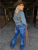 Flannel Cowgirl Carpenter Bootcut Jeans - Apparel - Cowgirl Tuff Company - Bronco Western Supply Co.