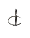 The Folk Tooled Hoop Fashion Earrings in a white background.