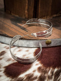 Hawk Feather Semi Hoop Earrings - Jewelry - Bronco Western Supply Jewelry - Bronco Western Supply Co.