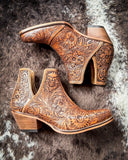 Myra Bag - Dakota Charm Booties in Caramel - Women's Shoe - Western Boot - Bronco Western Supply Co.