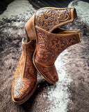 Myra Bag - Dakota Charm Booties in Caramel - Women's Shoe - Western Boot - Bronco Western Supply Co.