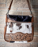 Myra Bag - Genetic Hand Tooled Hair on Hide Crossbody Bag - Bronco Western Supply Co.