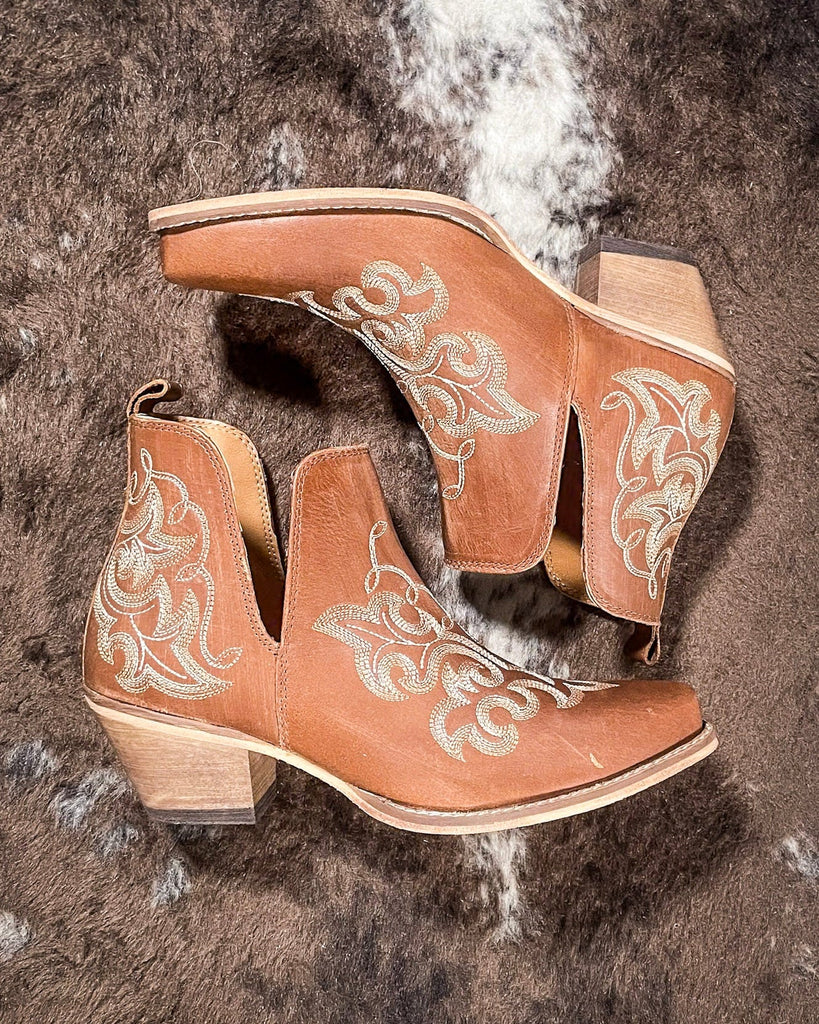 Myra Bag La Ponderosa Booties in Chocolate Brown