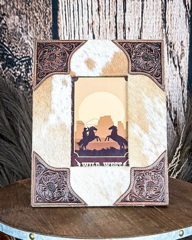 Myra Bag - Tumbleweed Trail Photo Frame in Brown and White - Gift Items - Myra Bag - Bronco Western Supply Co.