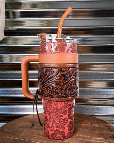 Myra Bag - Wide Wyoming Tumbler in Brown - Gift Items - Myra Bag - Bronco Western Supply Co.