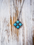 Rio Pendant Fashion Necklace - Aqua - Jewelry - Blue Tortoise - Bronco Western Supply Co.