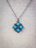 Rio Pendant Fashion Necklace - Aqua - Jewelry - Blue Tortoise - Bronco Western Supply Co.