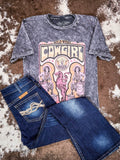 Rodeo Legend Graphic Tee - Black - Apparel - Lotus Fashion - Bronco Western Supply Co.