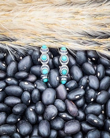 Sam Turquoise Hoop Earrings - Jewelry - Sowell Jewelry - Bronco Western Supply Co.