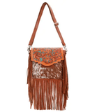 Sierra Azul Hair on Hide Fringe Crossbody Bag - Purses & Wallets - Sixtease Bags - Bronco Western Supply Co.