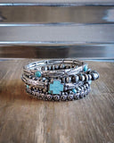 Sierra Stackable Fashion Stretch Bracelet - Jewelry - Blue Tortoise - Bronco Western Supply Co.